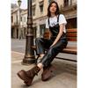Fashion Two-wear Locomotive Martin Boots for Children, Autumn and Winter New Thick-soled Heightening Small Short Boots for Women