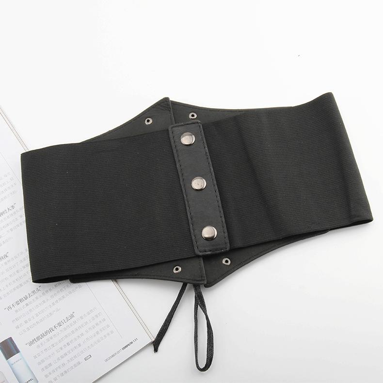 Retro Elastic Shirt, Waist Seal, Outer Cover, Wide Women'S Skirt Decorative Shirt, Corset Belt.