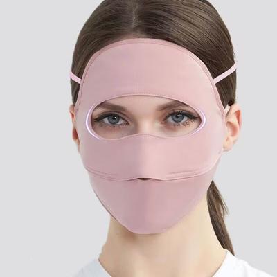 Lenço de Rosto Protetor Solar Máscara de Seda Gelada Máscara Facial Máscara Gini Facial Cobertura Facial Elástica Pesca