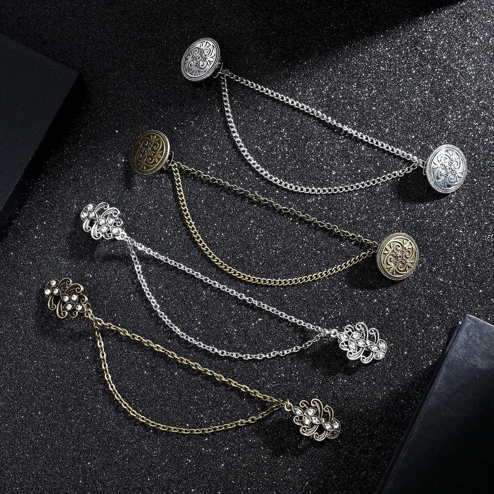 1 Piece Alloy Shawl Clips Decorative Cardigan Clips Vintage Scarf Brooch Pin For Shawl