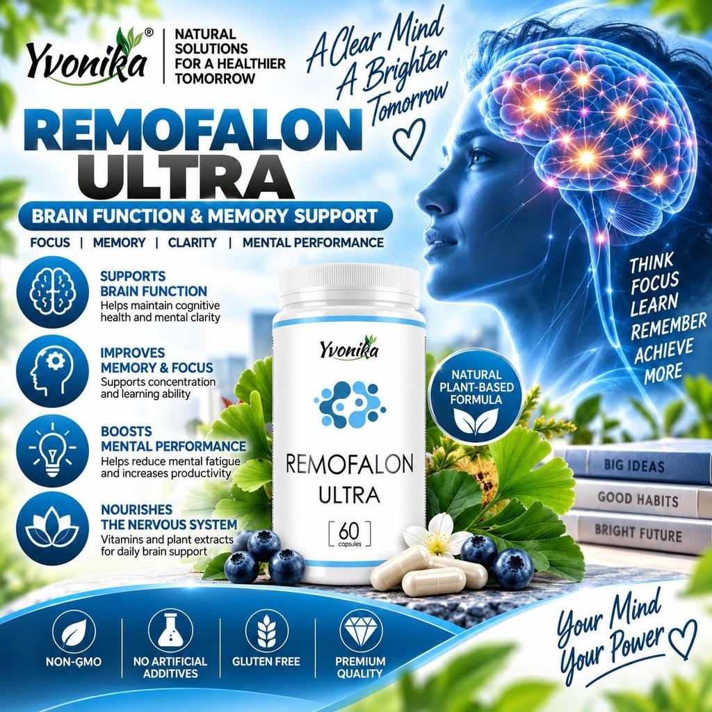 Yvonika Remofalon ULTRA – Premium Brain Function, Memory & Mental Performance Support, 60 Capsules