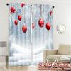 2pcs,Curtains Christmas Balls Snow Scene (4) Popular Curtains&Window Treatment Machine Washable Fabric Curtains Decorations