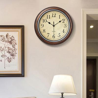 Wanduhr im Vintage-Stil, geräuschlos, nicht tickend, batteriebetrieben, Hängeuhr für Wohnzimmer, Heimdekoration