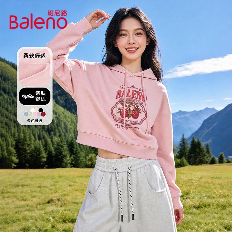 Baleno Women's Stylish Short Hooded Sweatshirt