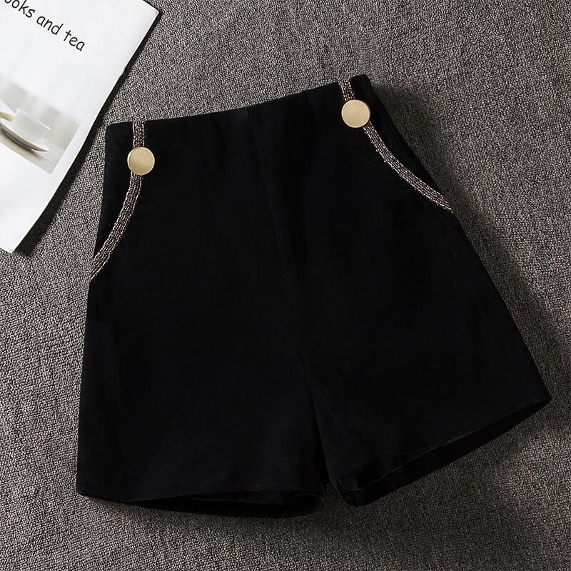 Women's High-Waist Wide-Leg A-Line Casual Shorts