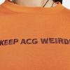 Nike Loose Fit Round Neck Long Sleeve T-Shirt With Letter Print Unisex Tops Orange FD9850-893