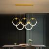 Modern Dining Room Chandelier Lighting Golden Ring Chandelier Nordic Interior Lights Living Room Kitchen Office Hanging Lights