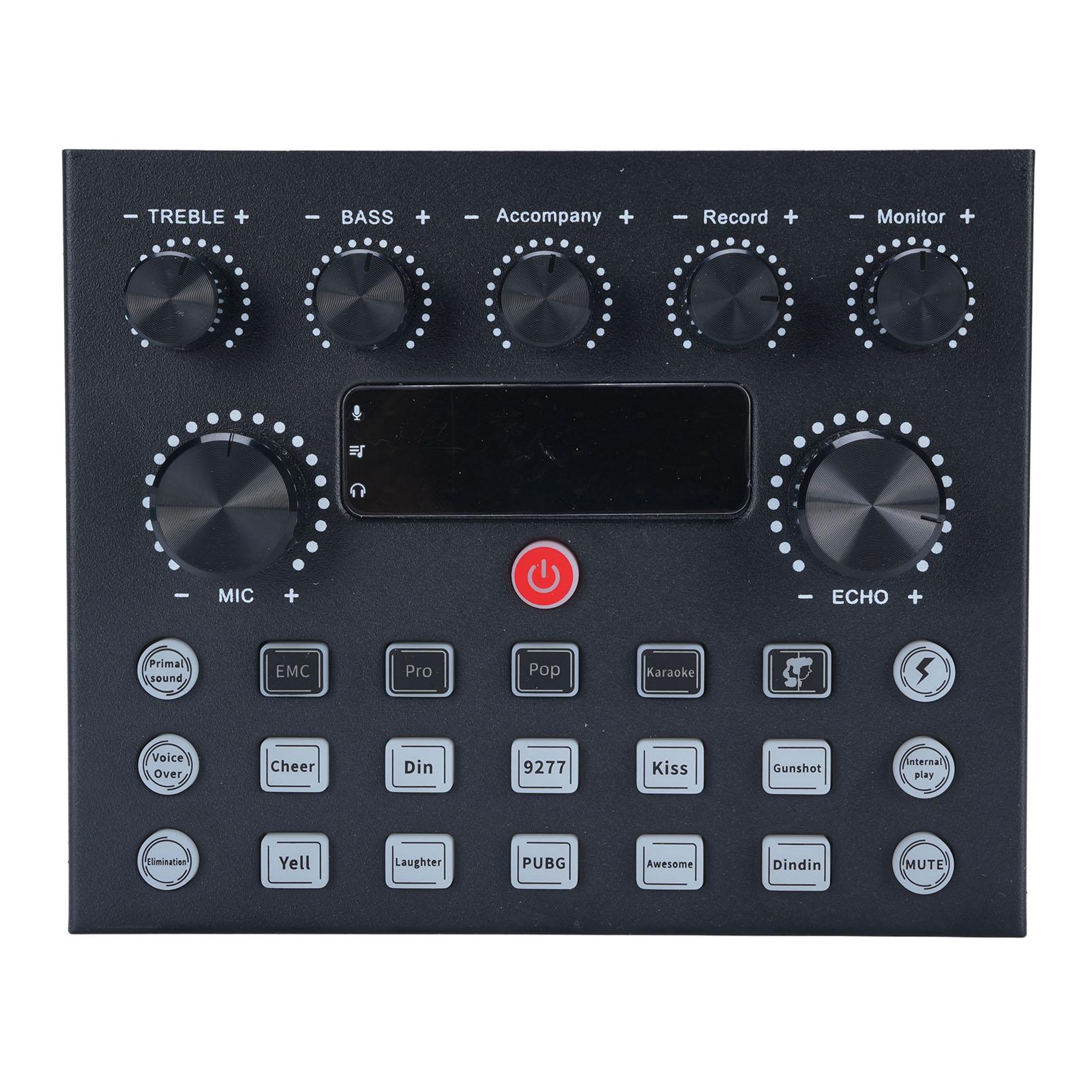 

Микшерная звуковая карта для живого звука с шумоподавлением, 16 звуковых эффектов, подкаст-аудиоинтерфейс с DJ-микшером