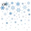 Holiday Window Clings 2 Sheets Christmas Snowflake Static Glass Sticker, Removable Winter Cling, Waterproof Festive Party Decorative Decal PVC