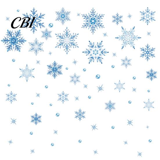 Holiday Window Clings 2 Sheets Christmas Snowflake Static Glass Sticker, Removable Winter Cling, Waterproof Festive Party Decorative Decal PVC