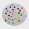 6MM Round Curved PVC Sequins with Middle Hole and Hexagonal Beads for Sewing