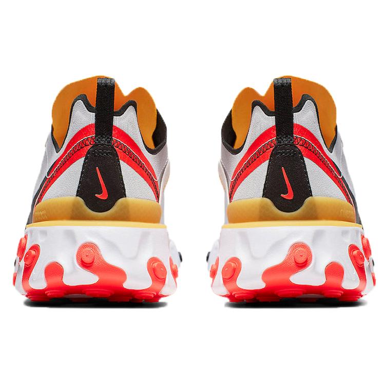 New Nike React Element 55 White Black Crimson Gold BQ6166-102