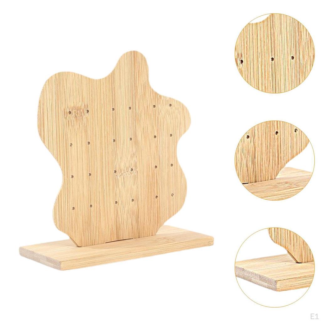 Jewelry Display Stand Bamboo Decorative Holder Storage for Store Selling