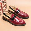 Men Casual Patent Leather Sandals Cozy Non-slip Cool Lighted Breathable Classic Fashion Comfy Outdoor Shoe Casual Sandals