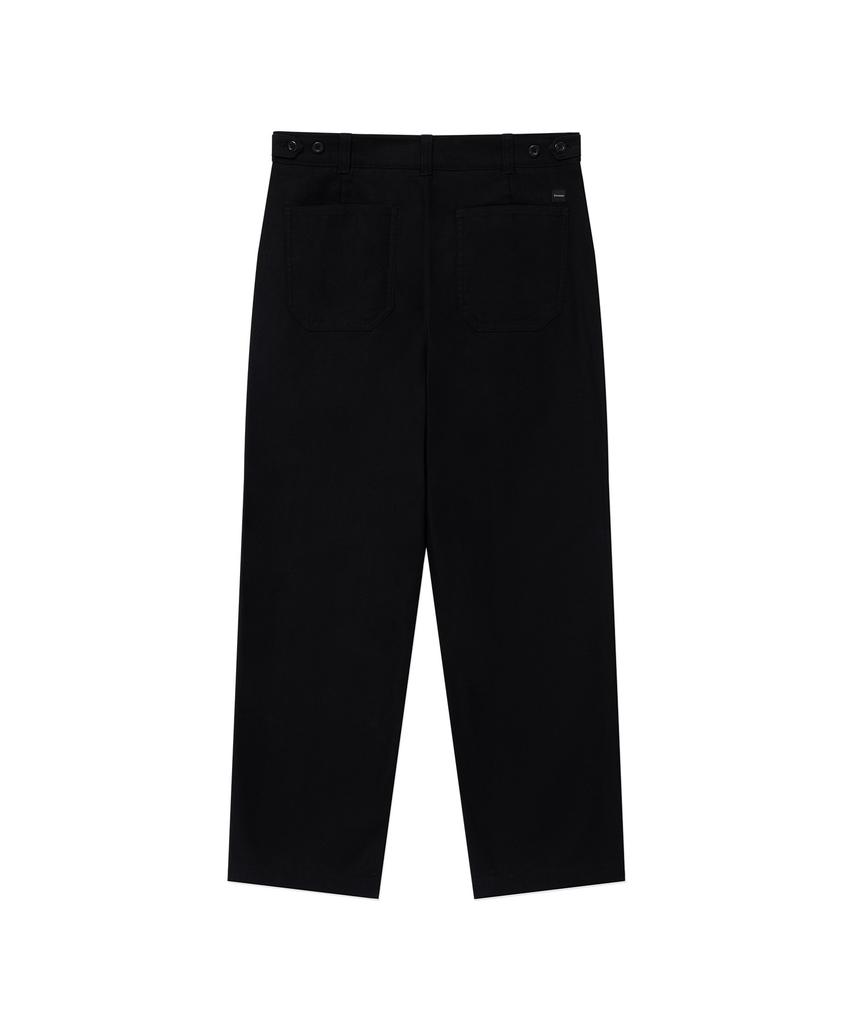 COVERNAT Back Satin Fatigue Pants Black