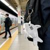 Cute Plush Ocean Shark Keychain Unisex 4 Colors Schoolbag Key Handbag Pendant Hanging Trinket Children Couple Gift Accessories