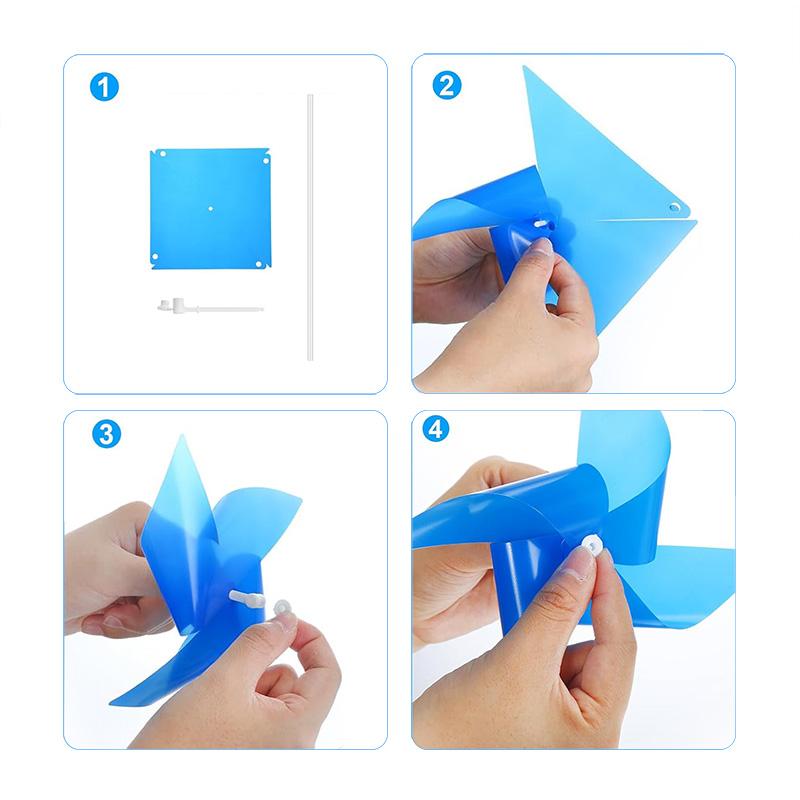 10/20 szt. Kolorowe wiatraczki z tworzywa sztucznego na podwórko, do ogrodu, na trawnik, do samodzielnej dekoracji zewnętrznej, wiatraczek czterolistny, ochrona ptaków TMZ