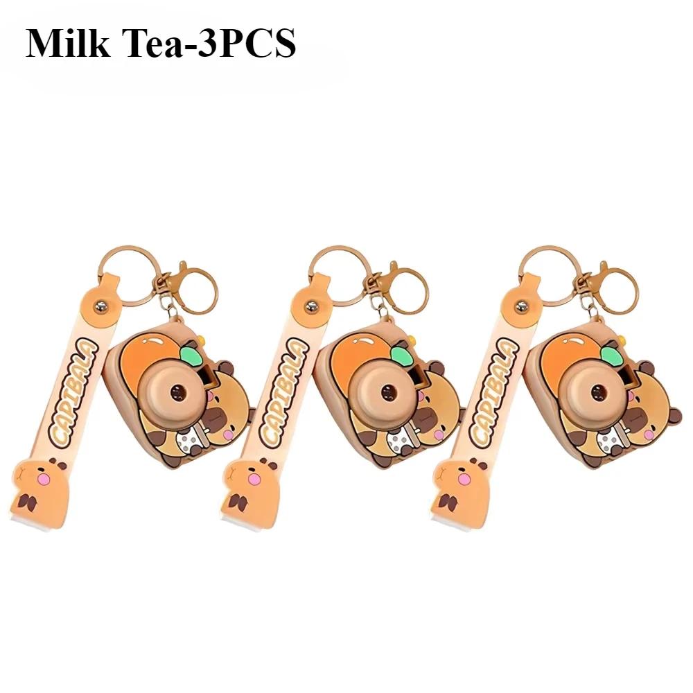 Capybara Projection Keychain Mini Camera Design Cute Animal Key Chain Bag Accessory Creative Gift for Friends Party Favor