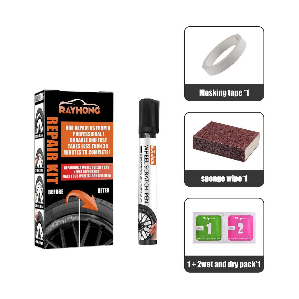 Wheel Scratch Repair Pen Set Repair Pen Paint Repair Wheel Scratch Repair Scratch Removal Car Paint Pen