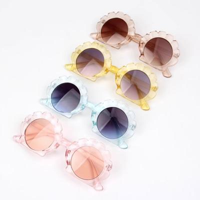 New Children Round Shell Shape Sunglasses Summer Girl Boy Cute Beach Glasses Retro Kid Anti-Uv Beach Eyewear Hombre