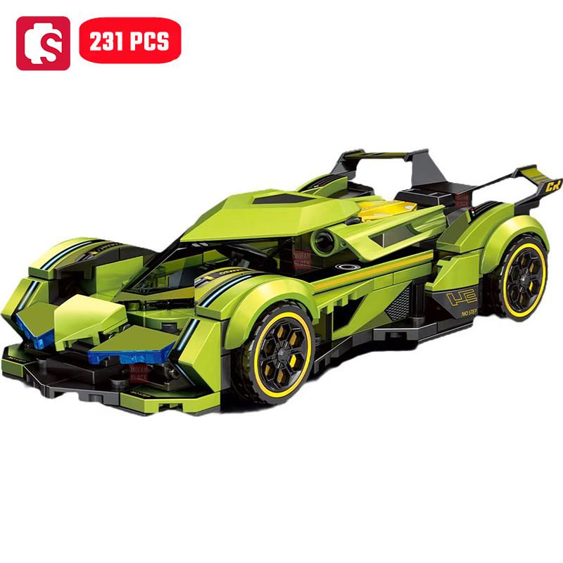 SEMBO BLOCK BK8 City Sports Car Racing Model Assembly Building Block Technology Supercar Vehicle Bricks Toys Boys Birthday Gifts