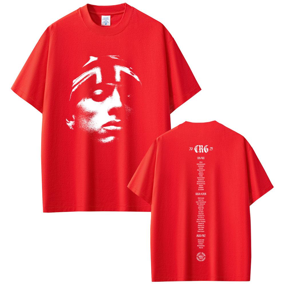 Rapper Central Cee Face Graphic T Shirt CANT RUSH GREATNESS World Tour 2025 Tshirt Unisex Women Hip Hop Fashion Oversized Tshirt