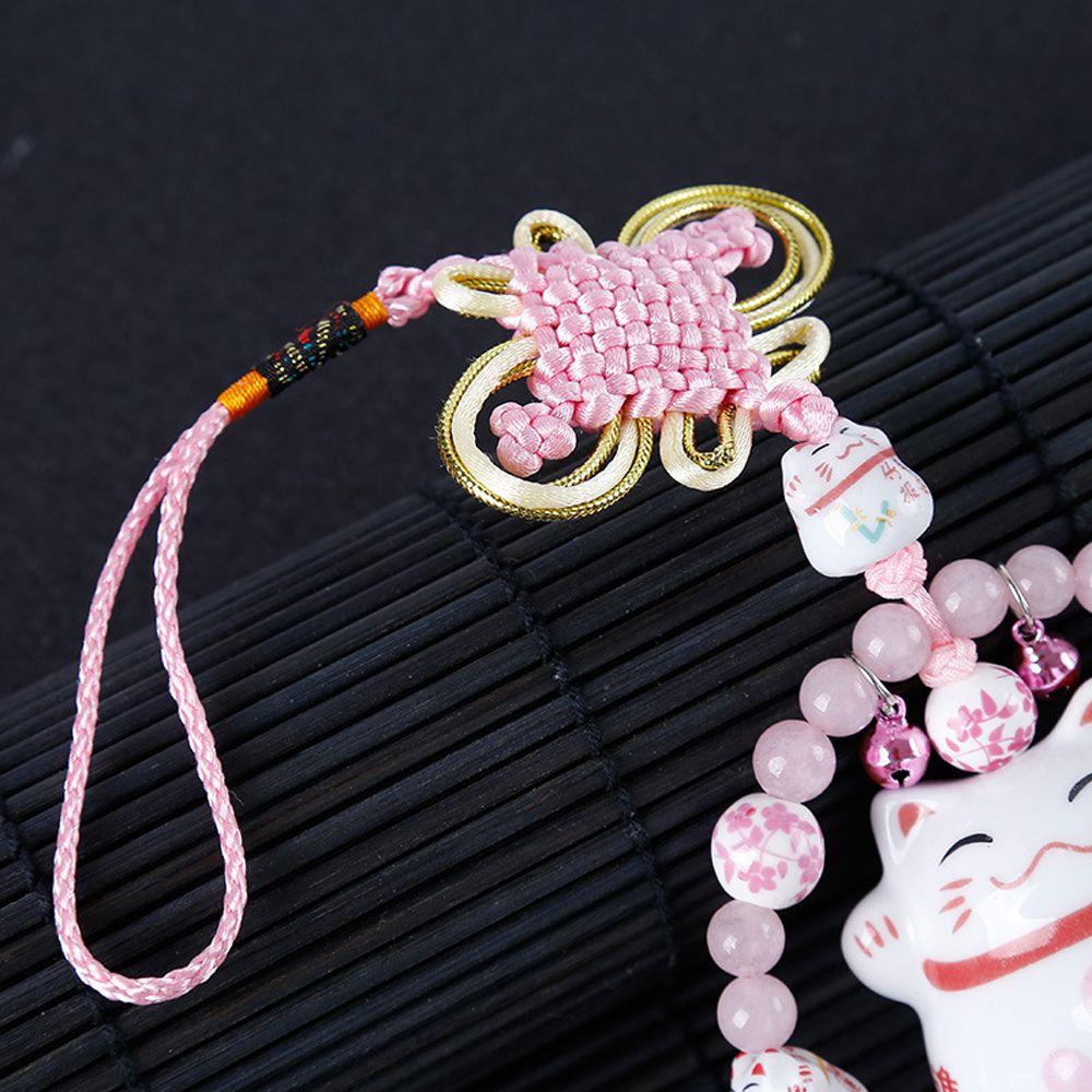 Pendant Ceramic Cat Ornament Lucky Cat Car Pendants Lucky Cat Car Interior Cat Hanging Pendant