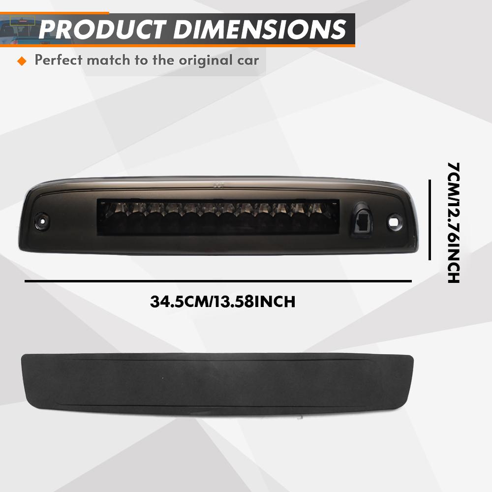 Für Ford Expedition 2003-2016 Geräucherte LED 3. Bremsleuchte Rückfahr-Ladeleuchte Hoch angebrachte Pickup-Rückleuchte Hintere Bremsleuchten