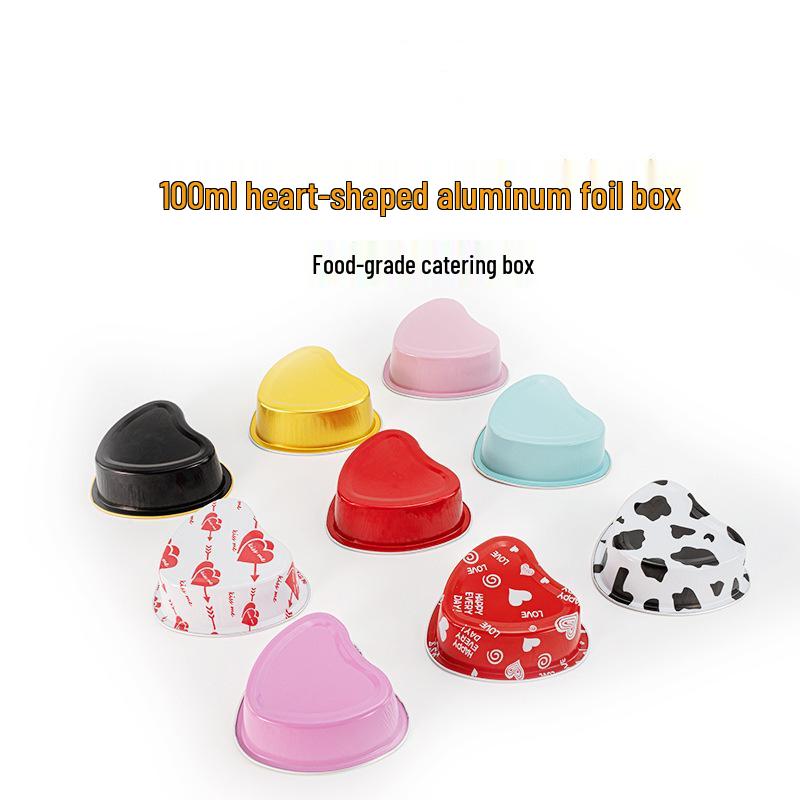 Heart-Shaped Aluminum Pudding Cup for Air Fryer Use Only (Not for Domestic Sales)