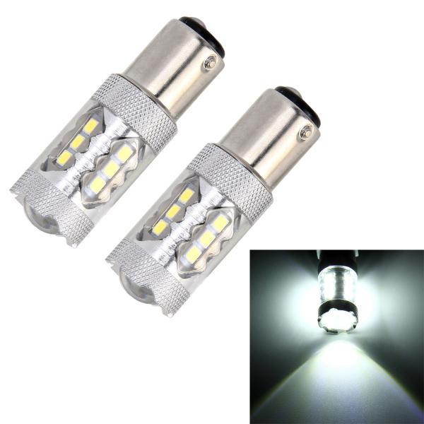 Buy 2 PCS 1176 / BAY15D 5W 250LM 6000K Car Auto Brake Lights 16LEDs SMD2835 Lamps, DC 12V at