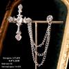 Baroque Rhinestone Pearl Corsage Necklace Brooch - Retro British Court Suit Accessory