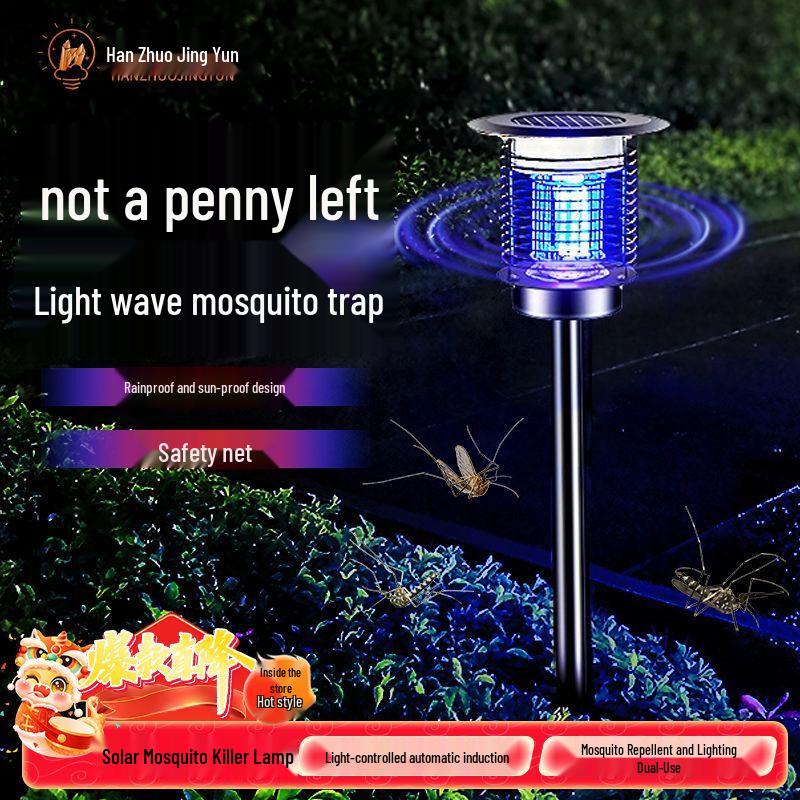 HanZhuo JingYun Solar Powered Outdoor LED Mosquito Killer Lamp