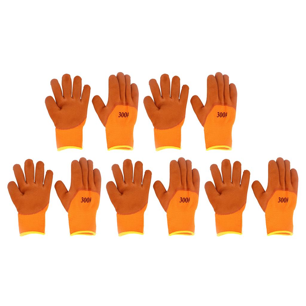 5 Pairs Winter Work Gloves Wear Resistance Nylon Warm Gloves Thickened Thermal Gloves for Cold Weather