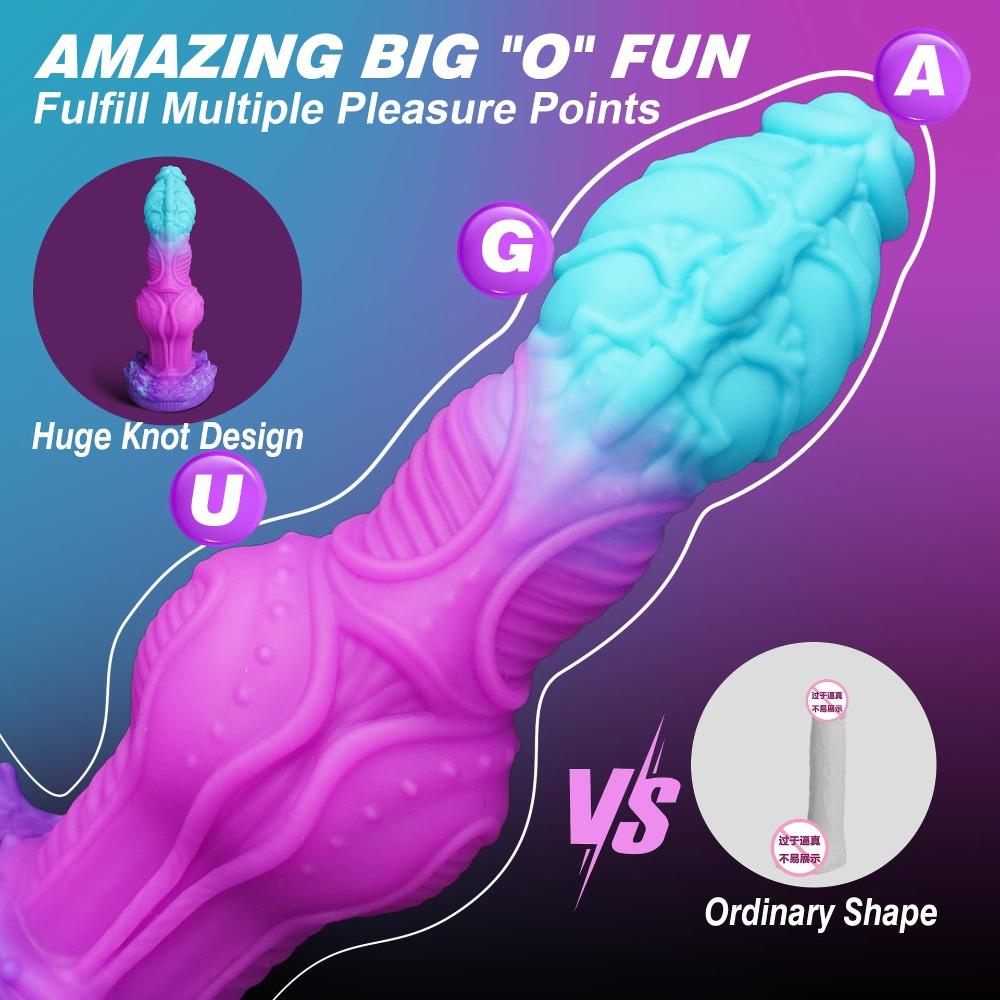 Alien Silicone Dildo for Women - Fantasy Penis for Solo Masturbation, G-Spot Stimulator & Anal Expander, Adult Sex Toy