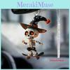 2d Skeleton Acrylic Skateboard Design Halloween Car Pendant For Decoration