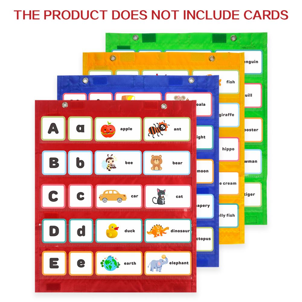 Educational Wall Organiser With Clear Pockets Boosts Interactive Learning & Engagement. Home School Learning Station
