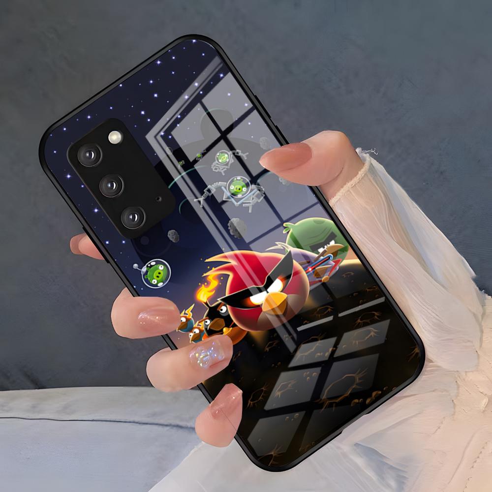 Cute A-Angry B-Birds Phone Case For Samsung S26 S25 Plus S20 S20 Plus S22 Ultra S23 FE S21 Plus S21 Ultra Glass Cover