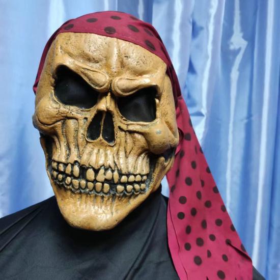 Halloween Ghost Headgear Pirate Skull Mask Funny Horror Demon Ghost Mask Creative Average Size