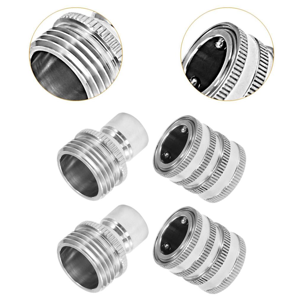 4 Pieces Garden Hose Quick Connect Water Hose Fitting 3/4 Inch Repair Parts High Performance Pressure Washer Adapters
