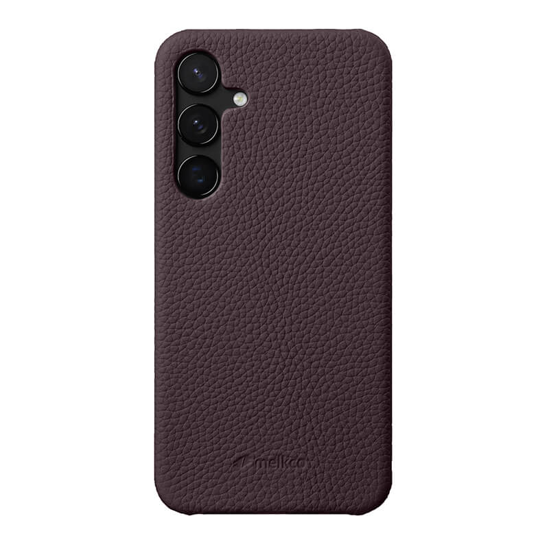 

MELKCO Чехол для Samsung Galaxy S24 Натуральная коровья кожа+ПК Чехол для мобильного телефона Dark Purple