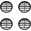 4 PCS Air Conditioner Instrument Panel Compatible for Tiguan 2010-2017 Instrument Desk Middle Outlet Tuyere Air Vent Folding Fittings, Black