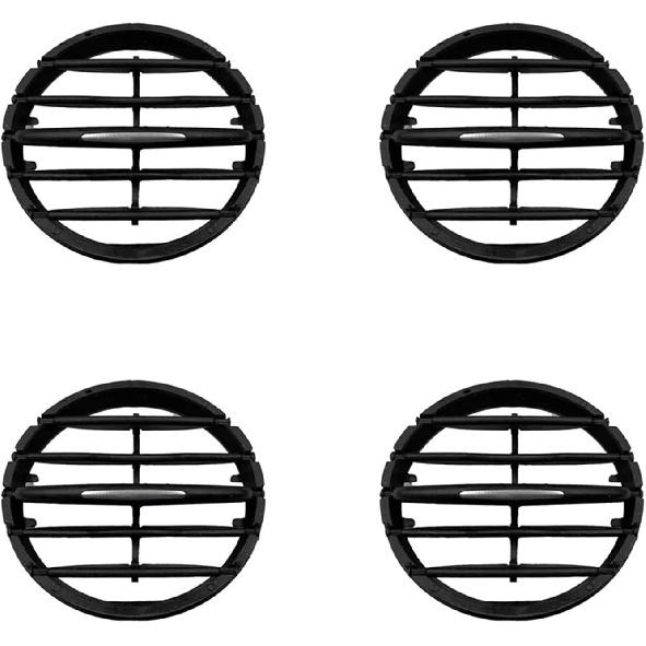 4 PCS Air Conditioner Instrument Panel Compatible for Tiguan 2010-2017 Instrument Desk Middle Outlet Tuyere Air Vent Folding Fittings, Black