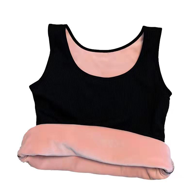 Women's Fleece-Lined Self-Heating Thermal Vest - Seamless, Sleeveless Base Layer for Autumn & Winter