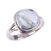 Natural Aquamarine Gemstone Handmade 925 Solid Sterling Silver Ring Size 8 F4c83