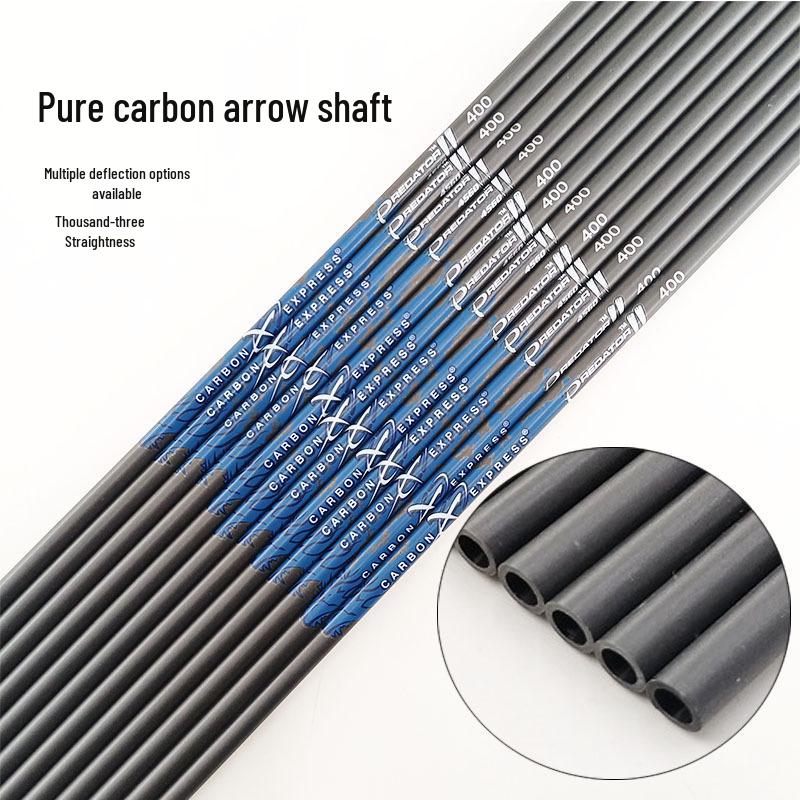 CE Pure Carbon Arrow Shaft 6.2 - High Carbon Practice Arrows for Archery: Compound, Recurve, Traditional Bows