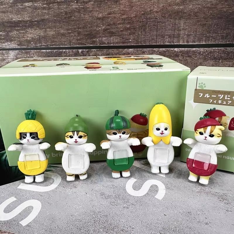 Mofusand Fruit Nyan Gachapon Pineapple Cat Blind Box Kawaii Desktop Decoration Car Decoration Collectable Toy Festival Gift