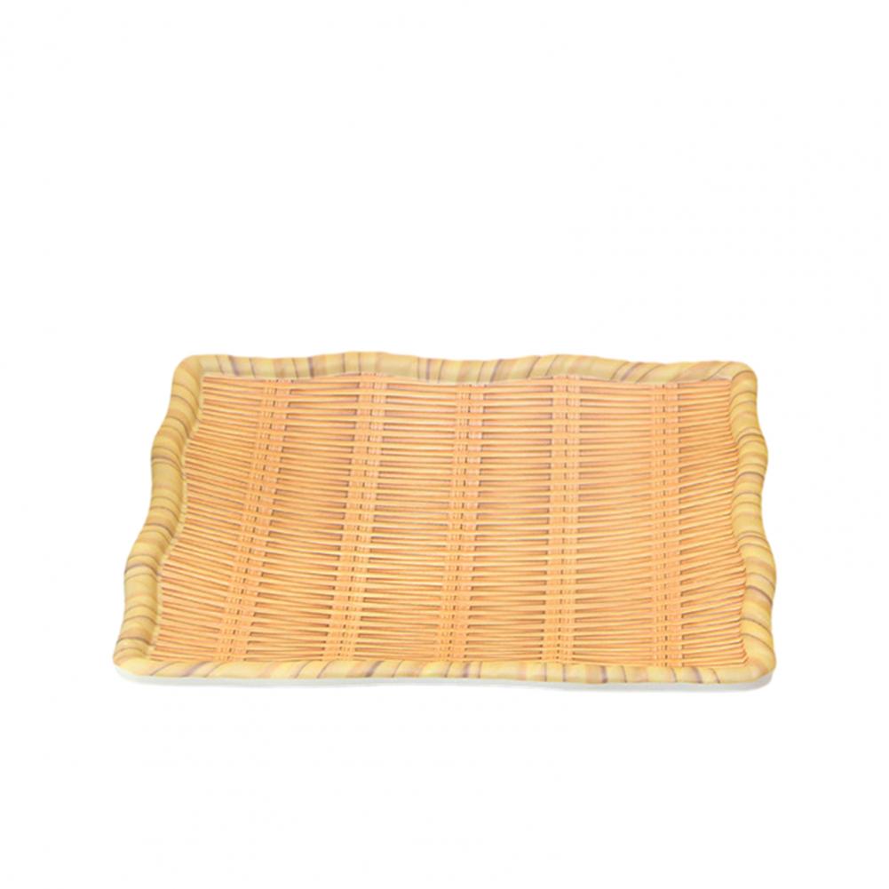 Bamboo Plate  Easy To Clean Round Smooth Edges Bamboo Dinner Plate Set High Temperature Resistant Sustainable Bamboo Tableware