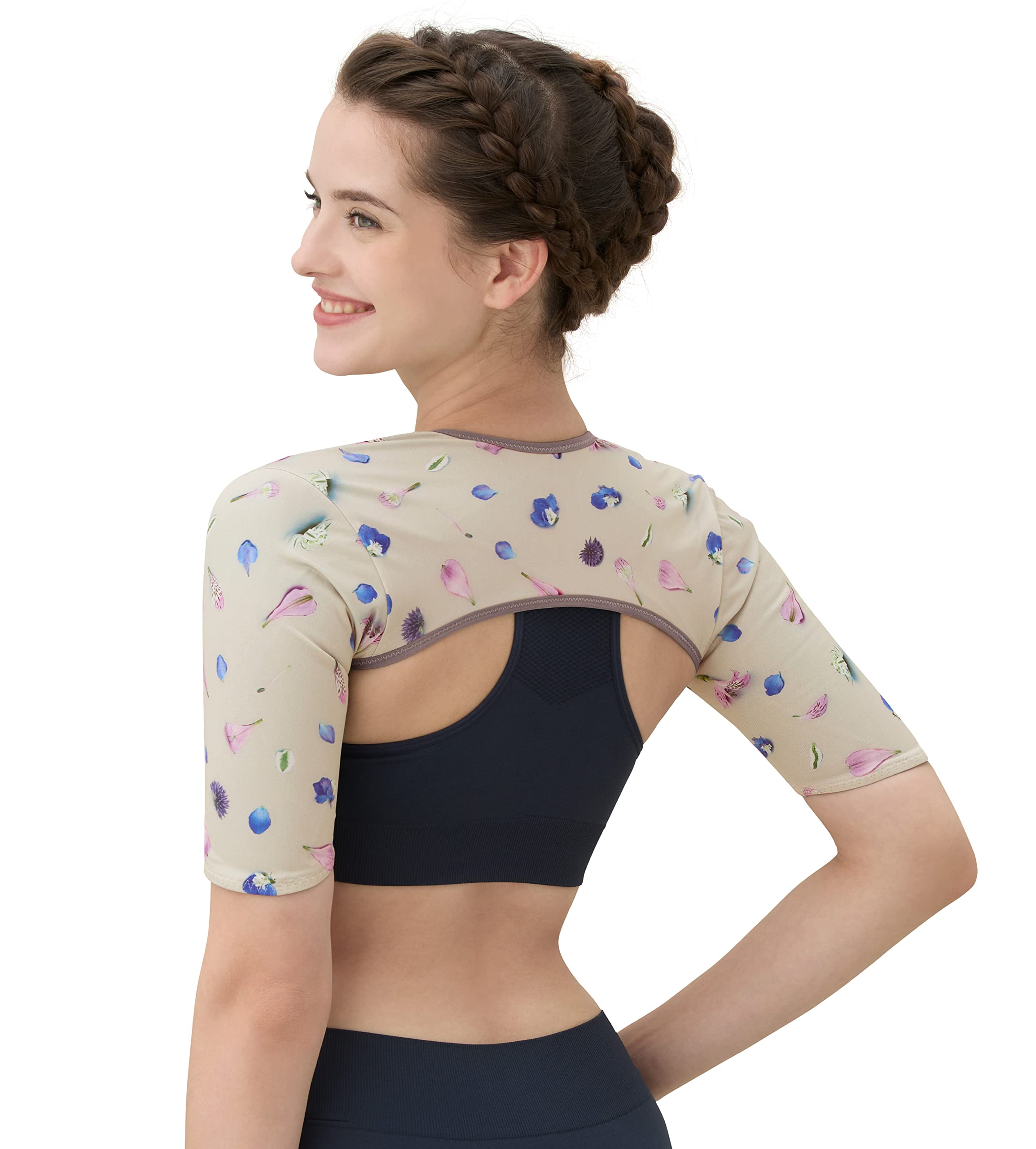 

[Official] DRMETHOD Yogini Shaper, Compression, for Upper Arms and Rounded Shoulders, Shapewear, Sauna Suit (Light Gray, Size LL)