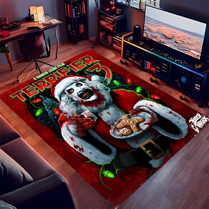 Art the Clown Terrifier5 Printed Absorbent Washable Carpet, Non-Slip Bathroom Mats, Kitchen Rugs, Yoga Mat,Living Room Entrance, Camping Picnic Rugs
