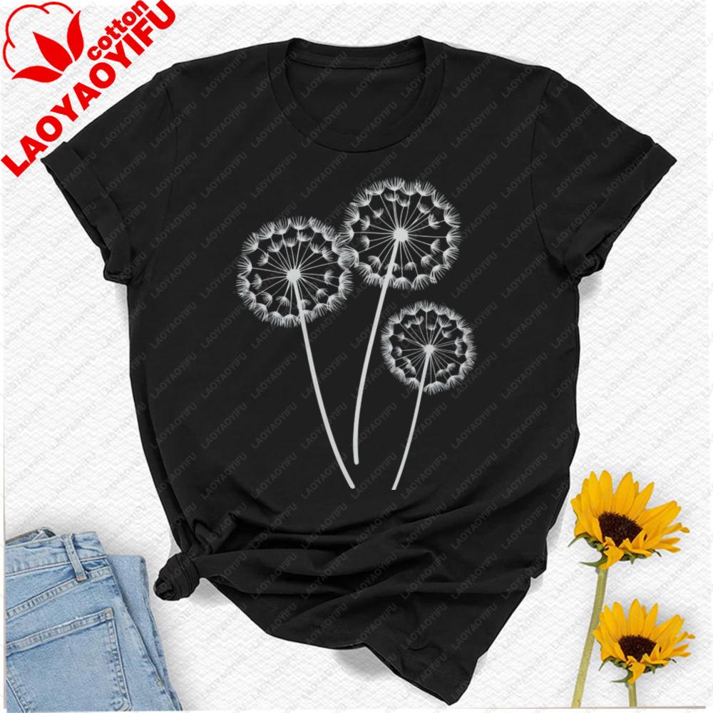 Boho Dandelion Wild Flower Shirt Flower Graphic Garden Wildflower Botanical Cottagecore Tshirt Boho Floral Shirt Unisex Clothing
